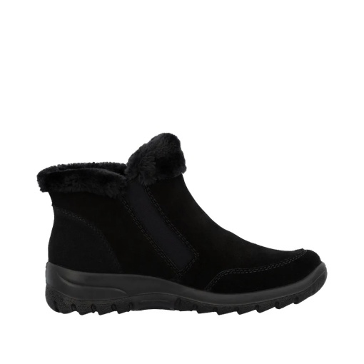 Botine dama din piele intoarsa, Rieker L7188-00, negru - Img 6