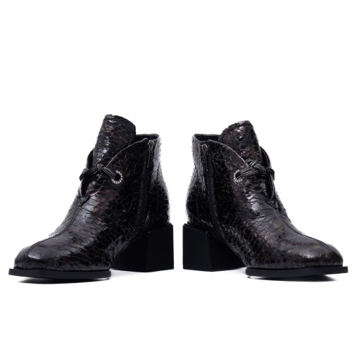 Botine dama din piele lacuita croco, Epica, 1JI70016B 23-O, bordo - Img 5