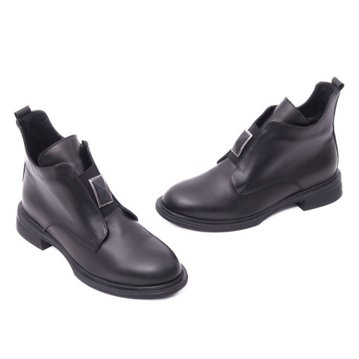 Botine dama din piele naturala, Dogati 20901, negru - Img 2