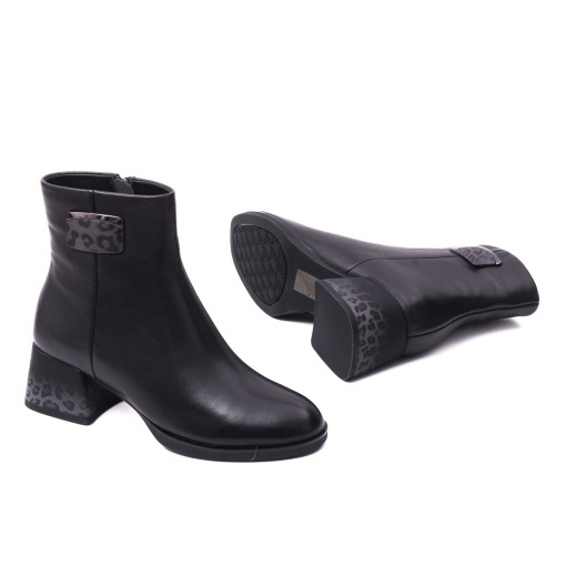 Botine dama din piele naturala, Epica, 1JI70034B 01-N, negru - Img 4
