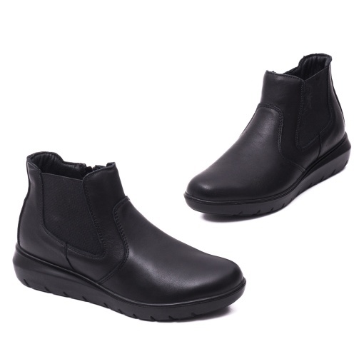 Botine dama din piele naturala, IMAC, IC856370 01-N, negru - Img 2