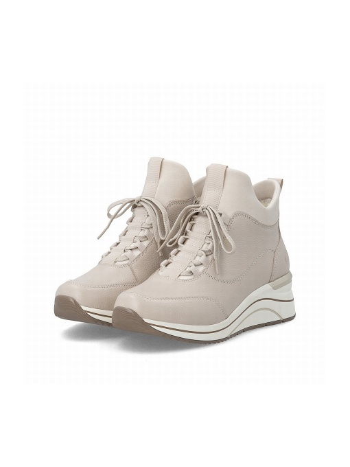 Botine dama din piele naturala, Remonte D0T81-60, bej - Img 2