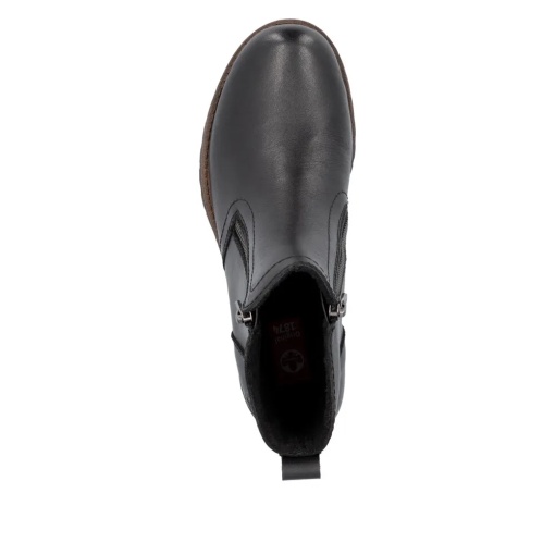 Botine dama din piele naturala, Rieker 78556-00, negru - Img 4