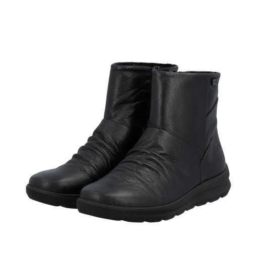 Botine dama din piele naturala, Rieker Z0066-00, negru - Img 3
