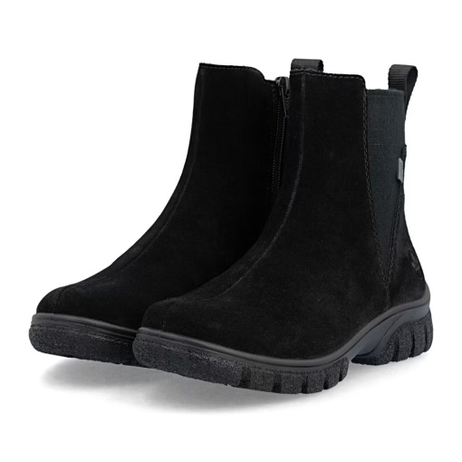 Botine dama din piele naturala, Rieker Z7269-00, negru - Img 3