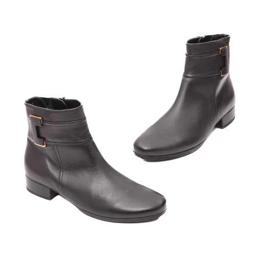 botine din piele naturala