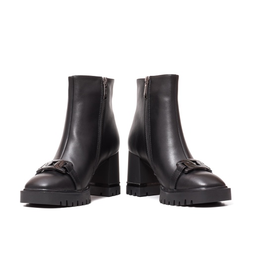 Botine dama piele, W1W300003 01-N, negru - Img 4