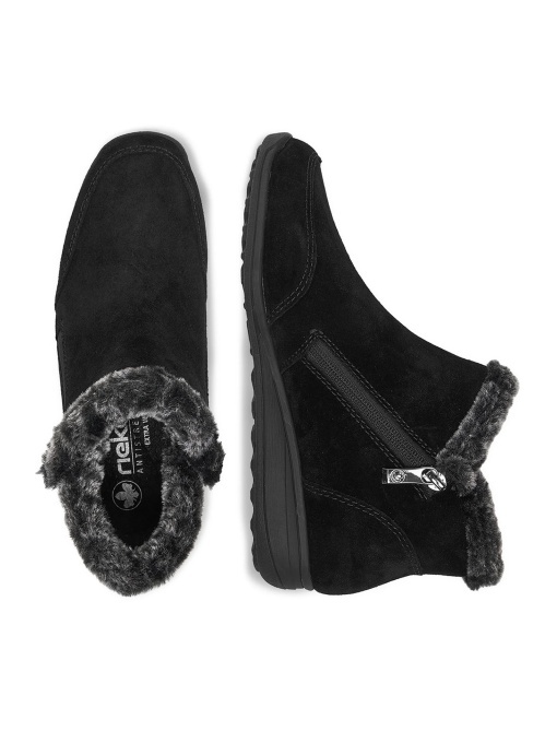 Botine dama Rieker 47256-00 din piele intoarsa - Img 3