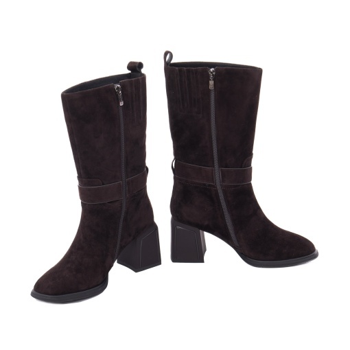 Cizmulite dama din piele naturala intoarsa, Epica 3B354-D890-YF538B 02-I, maro - Img 4