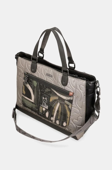 Geanta eleganta SQUARE CROSSBODY ORCHESTRA din piele ecologica, Anekke 43801-447 Multicolor - Img 6