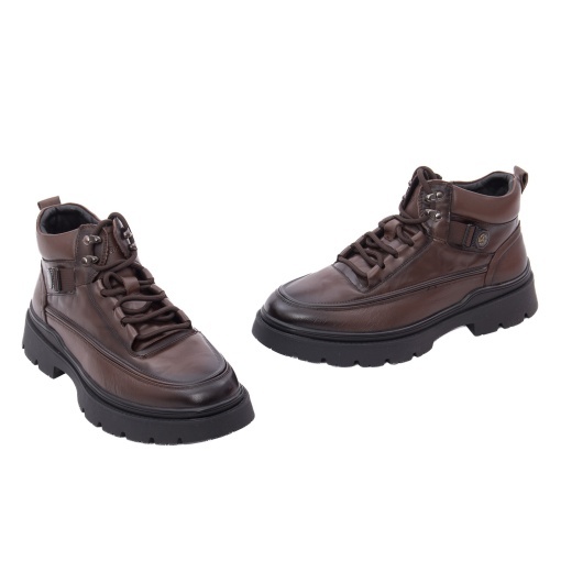 Ghete barbati din piele naturala, Gryxx 2T8099-2 02-N, maro - Img 2