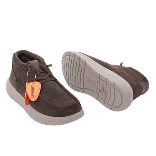 Ghete barbati din piele naturala intoarsa, Impronte IM62061A 030 GHEBO WALLABEE MID, maro - Img 4