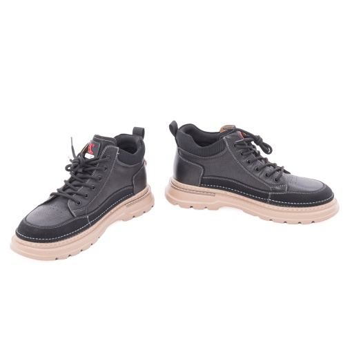 Ghete barbati din piele naturala, Otter 1E670008A 01-N, negru - Img 4
