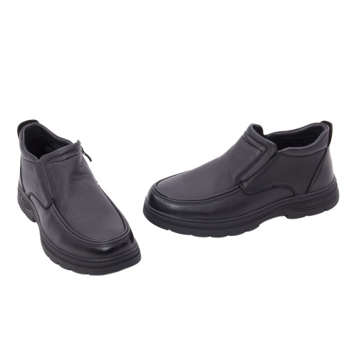 Ghete barbati din piele naturala, Otter 2D6101 01-N, negru - Img 2