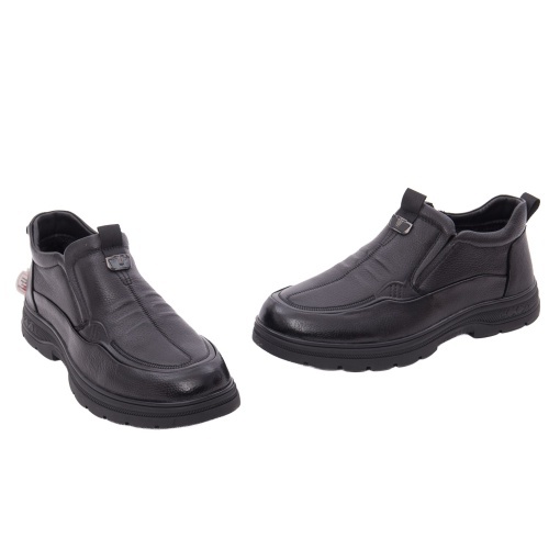 Ghete barbati din piele naturala, Otter 2D6102 01-N, negru - Img 2
