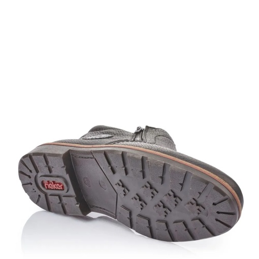 Ghete barbati din piele naturala, Rieker 15399-00, negru - Img 6