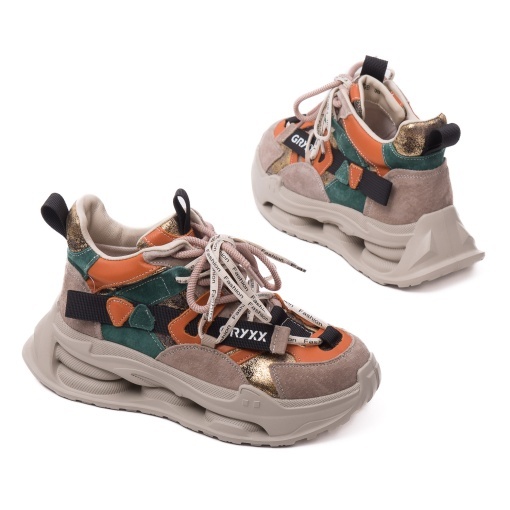 Ghete dama din piele, Gryxx, 136889B 97-Z, multicolor - Img 3
