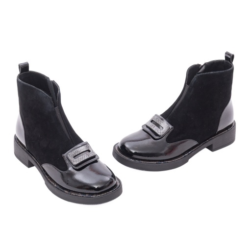 Ghete dama din piele intoarsa, Epica 3A206-M121B-T139A 01-I, negru - Img 2