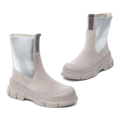 Ghete dama din piele intoarsa, Karisma, V4VA70006A 50-Z, gri deschis - Img 2