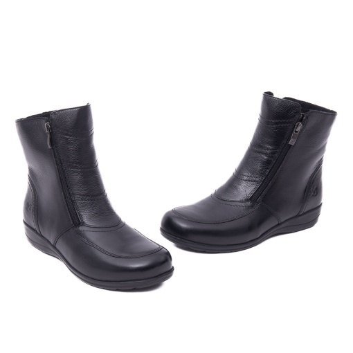Ghete dama din piele naturala, Caprice 9-26452-45 022 BLACK NAPPA - Img 2