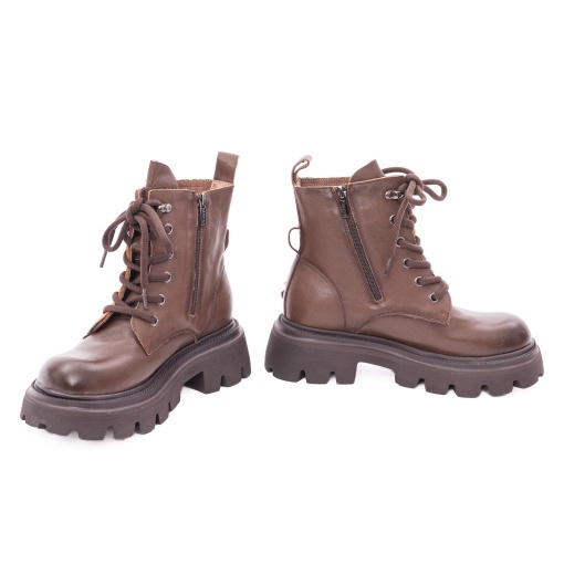 Ghete dama din piele naturala, Gryxx 1LY90018B H6-N, maro multicolor - Img 3
