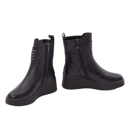 Ghete dama din piele naturala, Karisma 1DL70021A 01-N, negru - Img 4