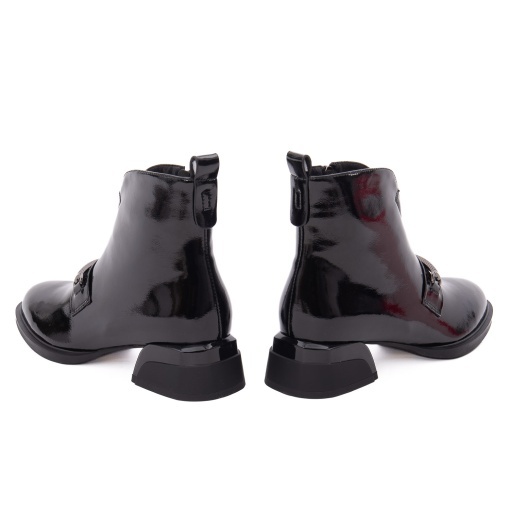 Ghete dama din piele naturala lacuita, Epica 3B317-A801-ZP170B 01-L, negru - Img 6