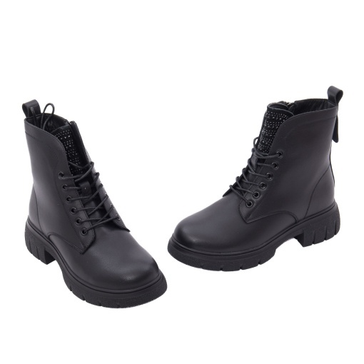 Ghete dama din piele naturala, PASS Collection 1WB90003A 01-N, negru - Img 2