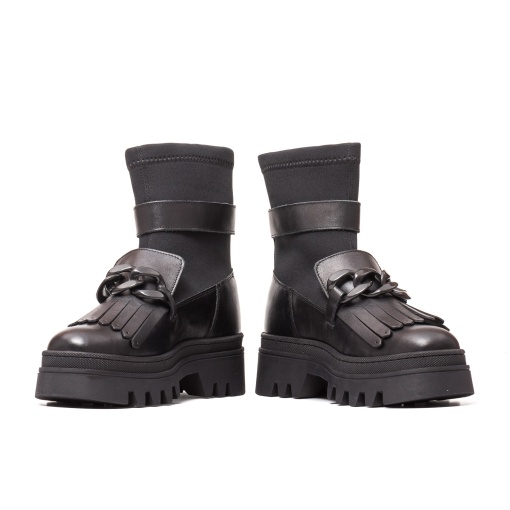 Ghete fashion negre, M 410 Box+Sint - Img 4