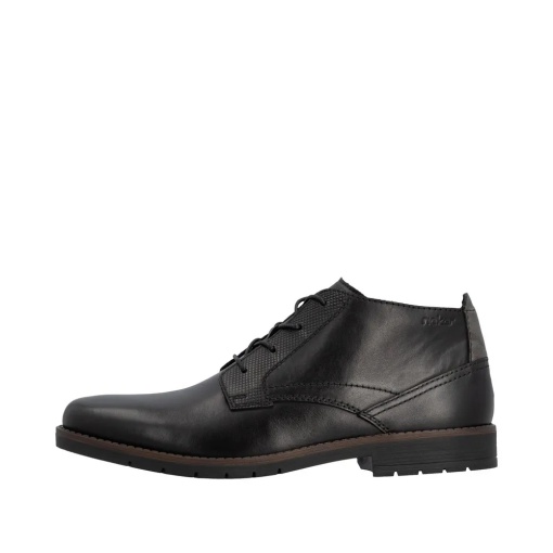 Ghete scurte barbati din piele naturala, Rieker 13902-00, negru - Img 4