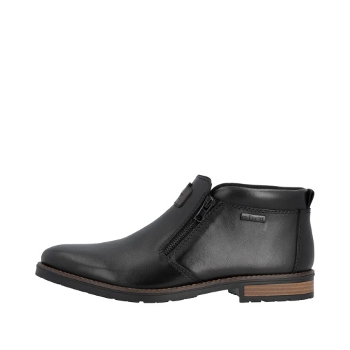 Ghete scurte barbati din piele naturala, Rieker 14656-00, negru - Img 4