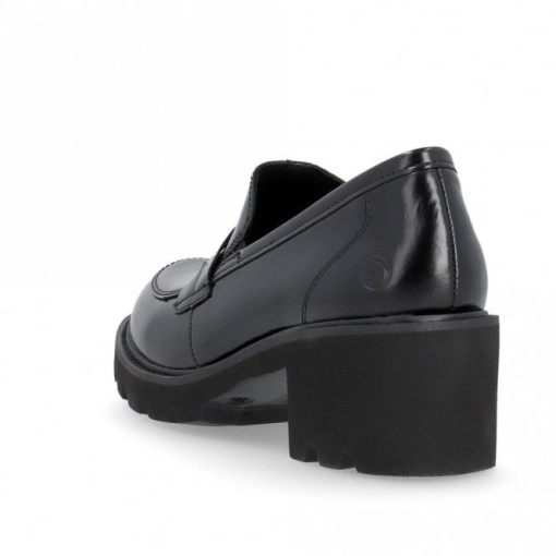 Mocasini dama piele, D0A00-01, negru - Img 4