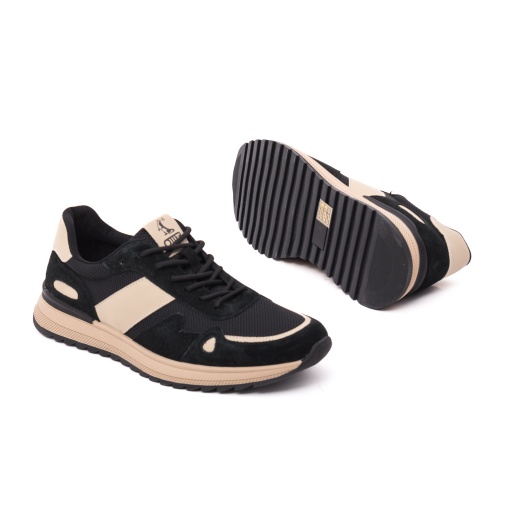 Pantofi bărbătești Otter E6E660005A L2-Z din material textil, negru - Img 4
