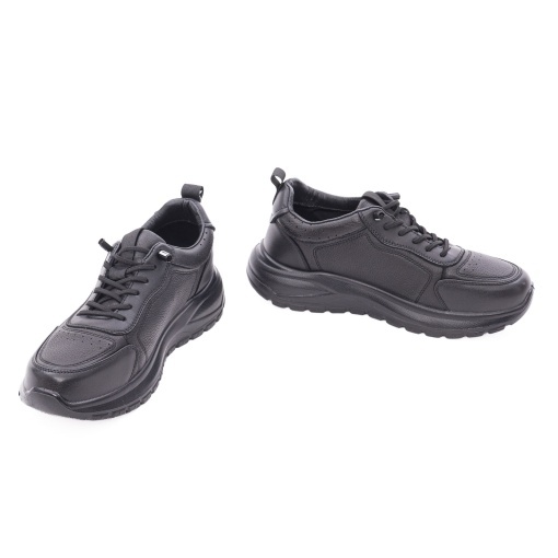 Pantofi barbati casual din piele mix, Otter 2D6103 01-Z, negru - Img 3