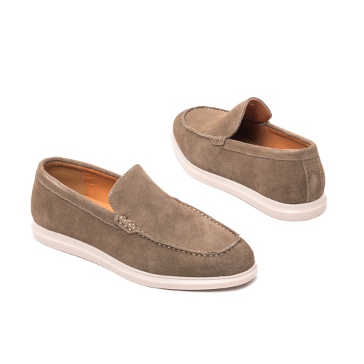 Pantofi barbati casual, piele naturala nabuc, 7CCJ60001B-04, maro - Img 3