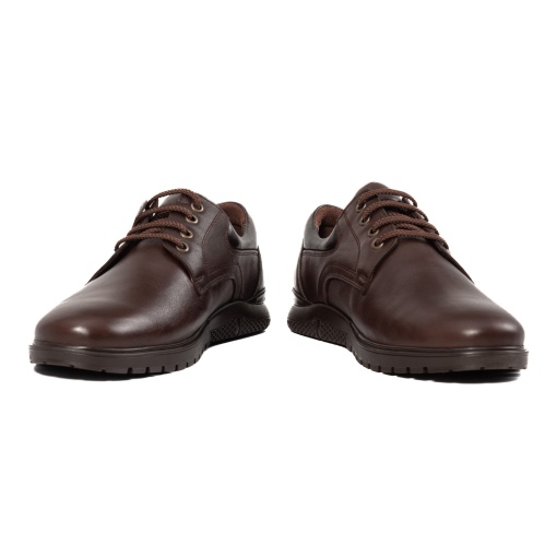Pantofi barbati casual, piele naturala, OT555 C4 maro inchis - Img 5