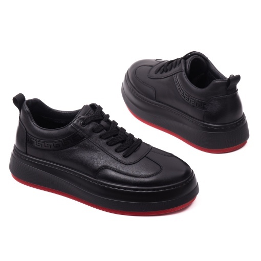 Pantofi barbati din piele naturala, Otter, E6E670016A 01-N, negru - Img 3