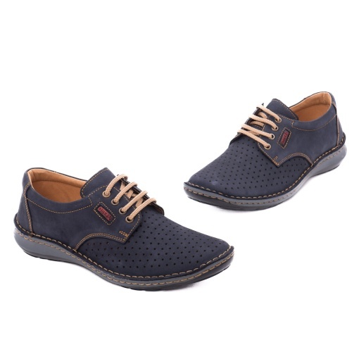 Pantofi barbati din piele naturala, Otter OT9554 42-2, bleumarin - Img 2