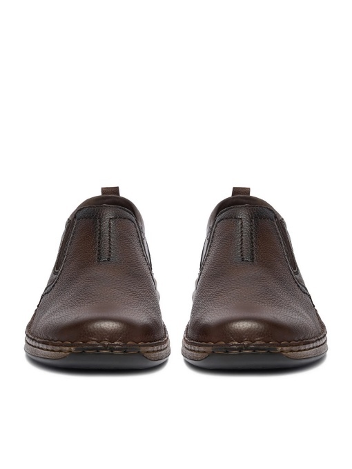 Pantofi Bărbați Rieker 05264-26 Slip-on Maro - Piele Naturală - Confort Lat - Img 2