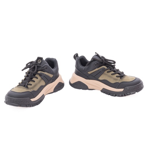Pantofi barbati sport din piele naturala, Gryxx 1LN7-A 40-N, kaki - Img 3