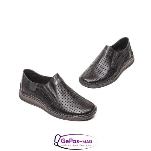 Pantofi barbati vara casual, piele naturala box, LFX 595 - Img 2