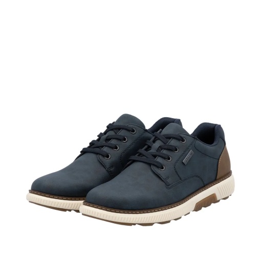 Pantofi batbati casual din material sintetic, Rieker B3317-14, beumarin - Img 3