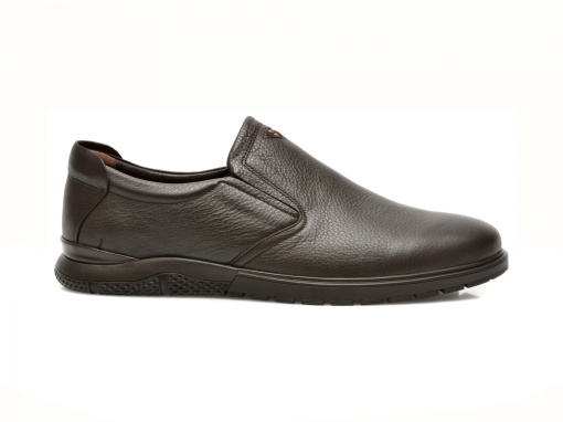 Pantofi casual Otter, piele naturala, OT556 C4 maro inchis - Img 2