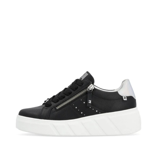 Pantofi casual Rieker Revolution din piele neagra W0505-00 - Img 6