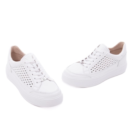 Pantofi dama casual din piele naturala, Caprice, 9-23719-44 102 WHITE NAPPA, alb - Img 2