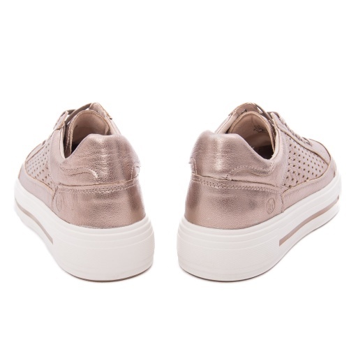 Pantofi dama casual din piele naturala, Caprice, 9-23719-44 341 TAUPE METALLIC, taupe - Img 6