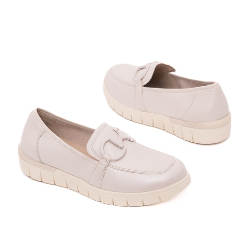 Pantofi dama casual din piele naturala, Caprice, 9-24700-42 136 PEARL PERL DEE, alb - Img 3