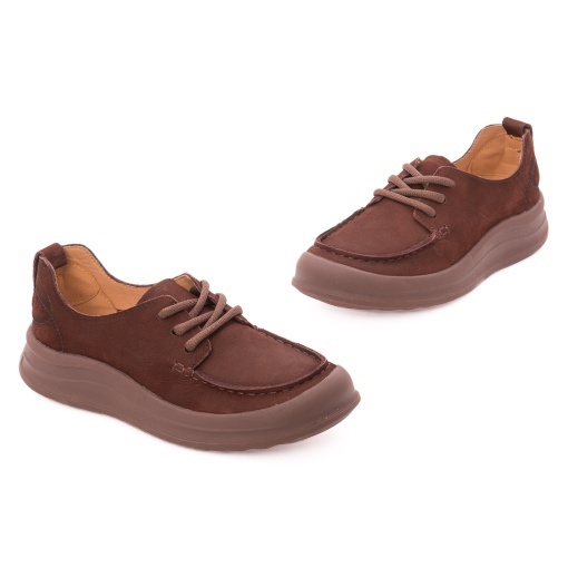 Pantofi dama casual din piele naturala, Feeling, 1083, maro - Img 2