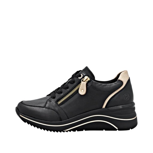 Pantofi dama casual din piele naturala, Remonte D0T03-03, negru - Img 4