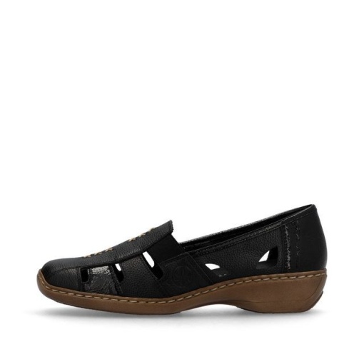 Pantofi dama casual din piele naturala, Rieker 41385-02, negru - Img 4